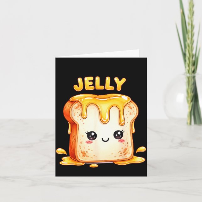 Ich bin mit dem Jelly lustige passende Paare süße  Karte (Vorderseite)