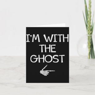 Ich bin mit dem lustigen Halloween-Kostüm für Paar Karte