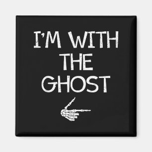 Ich bin mit dem lustigen Halloween-Kostüm für Paar Magnet