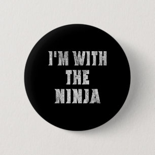 Ich bin mit dem Ninja Easy Halloween-Kostüm Button
