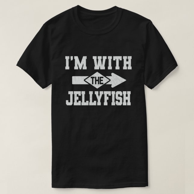 Ich bin mit dem Quallen-Funny-Paar Halloween T-Shirt (Design vorne)