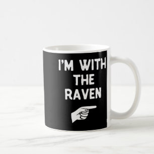 Ich bin mit dem Raben lustiger Halloween-Passkostü Kaffeetasse