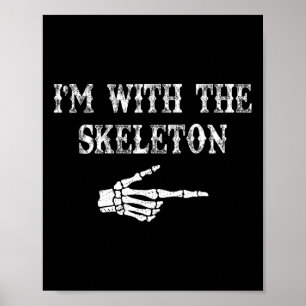 Ich bin mit dem Skeleton Hand Halloween Coupé Cost Poster