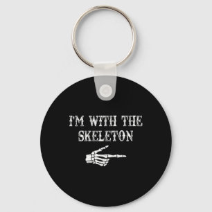 Ich bin mit dem Skeleton Hand Halloween Coupé Cost Schlüsselanhänger