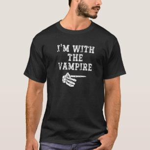 Ich bin mit dem Vampir-Punkt-Matching-Paare Hallow T-Shirt
