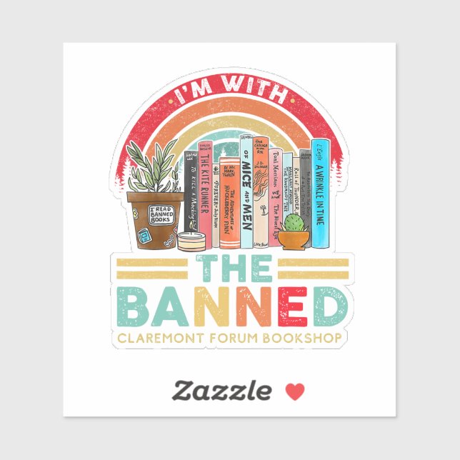 Ich bin mit dem verbotenen Aufkleber (Blatt)