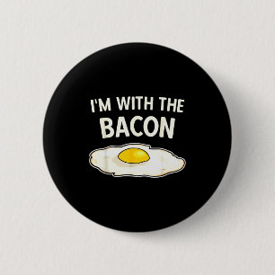 Ich bin mit den Bacon-Eiern Einfaches Halloween-Ma Button