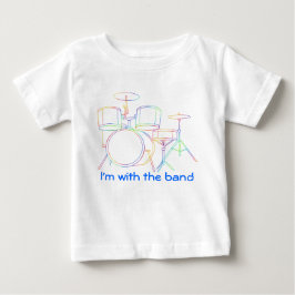 Ich bin mit den Band-T - Shirt-Trommeln Baby T-shirt