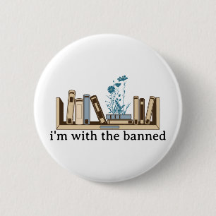 Ich bin mit den verbotenen Büchern lustig Button