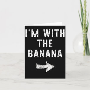 Ich bin mit der Banane Lustiger Halloween Paarkost Karte