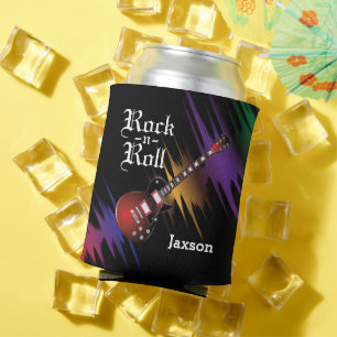 Ich bin mit der Band - DIY Name - Red Guitar Dosenkühler