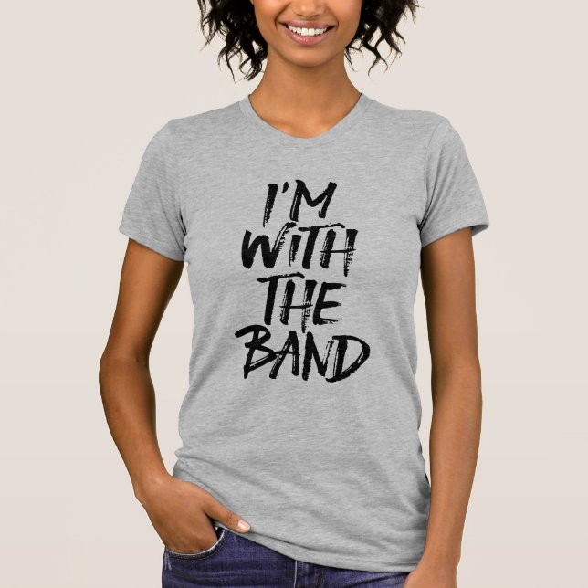 Ich bin mit der Band gebürsteten Beschriftung T-Shirt (Vorderseite)