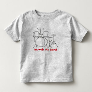 Ich bin mit der Band T - Shirtschwarz-Kontur Kleinkind T-shirt