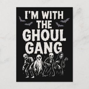 Ich bin mit der Ghoul Gang, Halloween-Party Feiertagspostkarte