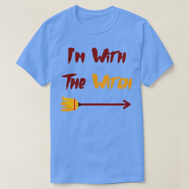 Ich bin mit der Hexe T-Shirt (Design vorne)