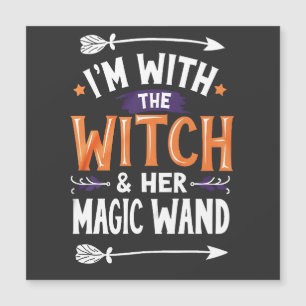 Ich bin mit der Hexe und ihrem magischen Wind Hall Magnetkarte