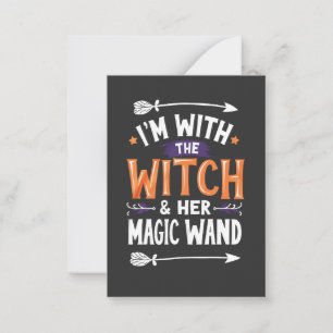 Ich bin mit der Hexe und ihrem magischen Wind Hall Mitteilungskarte