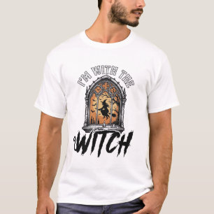Ich bin mit der Hexe Vintage Halloween T-Shirt