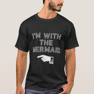 Ich bin mit der Meerjungfrau Lässig Halloween Cost T-Shirt