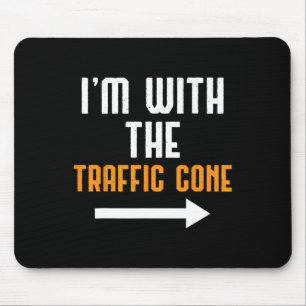 Ich bin mit der Traffic Cone Costume Funny Hallowe Mousepad