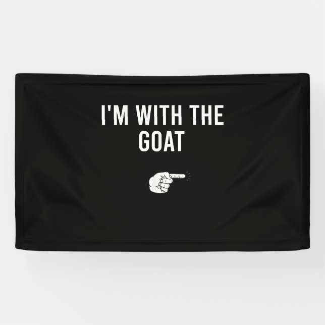 Ich bin mit der Ziegenkostümparty-Ziege Banner (Horizontal)