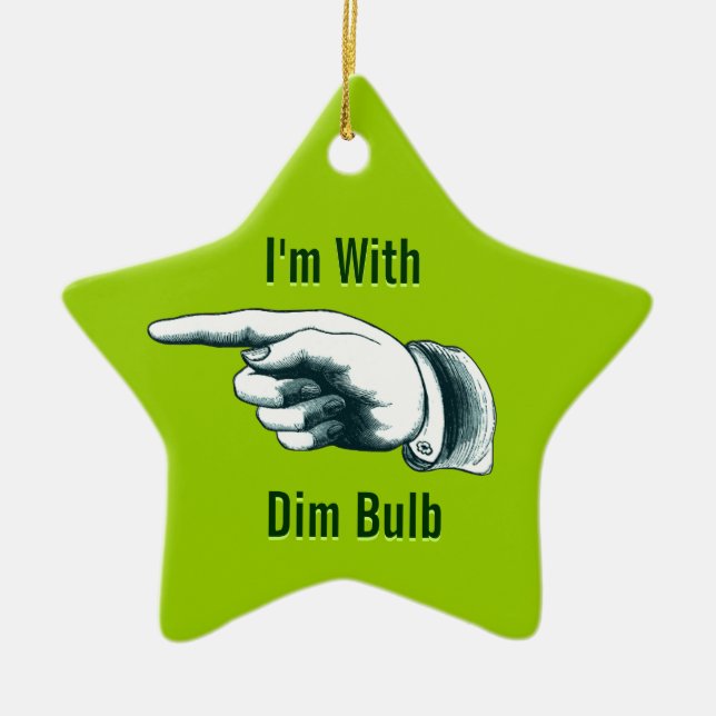 Ich bin mit Dim Bulb Weihnachtsschmuck (Vorne)