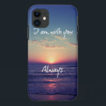 Ich bin mit dir immer Bibelverse Case-Mate iPhone Hülle<br><div class="desc">Ich bin mit dir immer Bible Verse Merchandise. Schöne Bibel Verscase mit Sonnenuntergang über dem Meereshintergrund mit Blau- und Orangetönen. Alle Bibelartikel in unserem Shop Christliche Zitate: Link unten:</div>