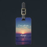 Ich bin mit dir immer Bibelverse Gepäckanhänger<br><div class="desc">Ich bin mit dir immer Bible Verse Merchandise. Schöne Bibel Verscase mit Sonnenuntergang über dem Meereshintergrund mit Blau- und Orangetönen. Alle Bibelartikel in unserem Shop Christliche Zitate: Link unten:</div>
