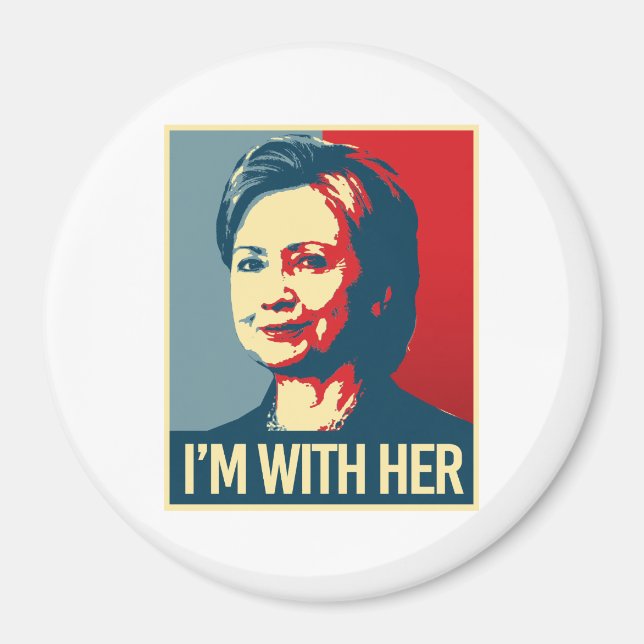 Ich bin mit einem Hügelposter - - Magnet (Vorne)