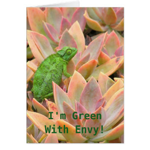 "ICH BIN MIT ENVY GREEN! /KLEINE HELLE GRÜNE REPTI