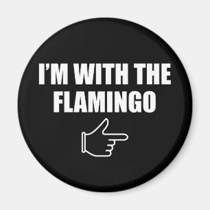 Ich bin mit Flamingo Halloween-Kostüm passend Flam Magnet