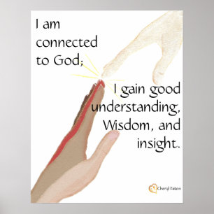 Ich bin mit Gott verbunden; ich erhalte gute.. Pos Poster