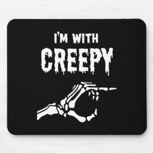 Ich bin mit gruseligen Skeleton Hand Halloween Mousepad