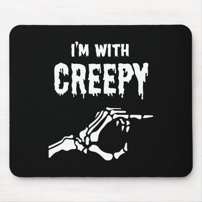 Ich bin mit gruseligen Skeleton Hand Halloween Mousepad (Vorne)