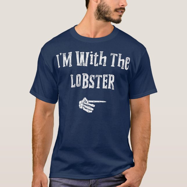 Ich bin mit Hummer Halloween Kostüm lustige Paare T-Shirt (Vorderseite)
