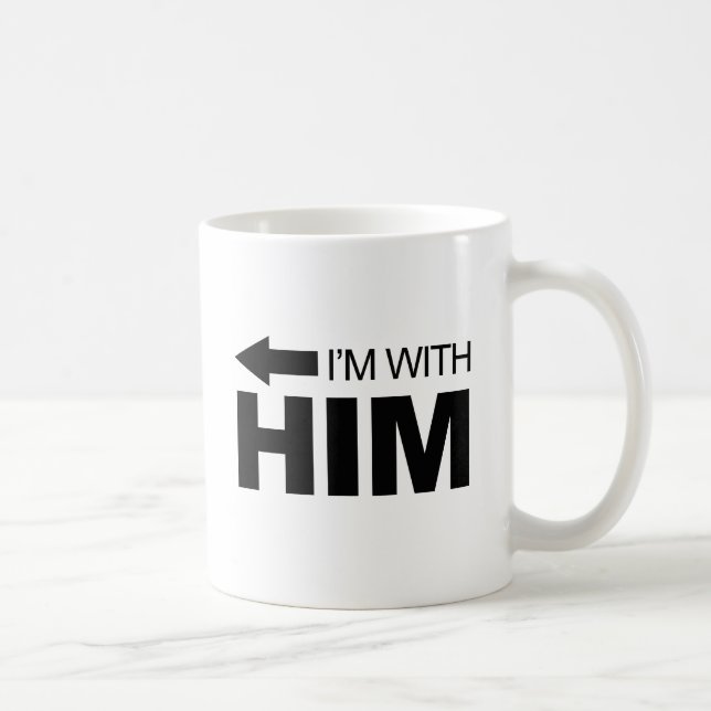 Ich bin mit ihm (links) kaffeetasse (Rechts)