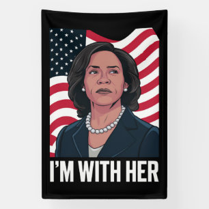 Ich bin mit ihr Kamala wähle 2024 Präsident  Banner
