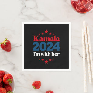 Ich bin mit ihr Kamala Wähle 2024 Präsidentin Kama Serviette