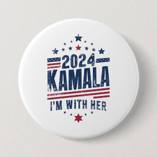 Ich bin mit ihrer Kamala-Abstimmung für 2024 Kamal Button