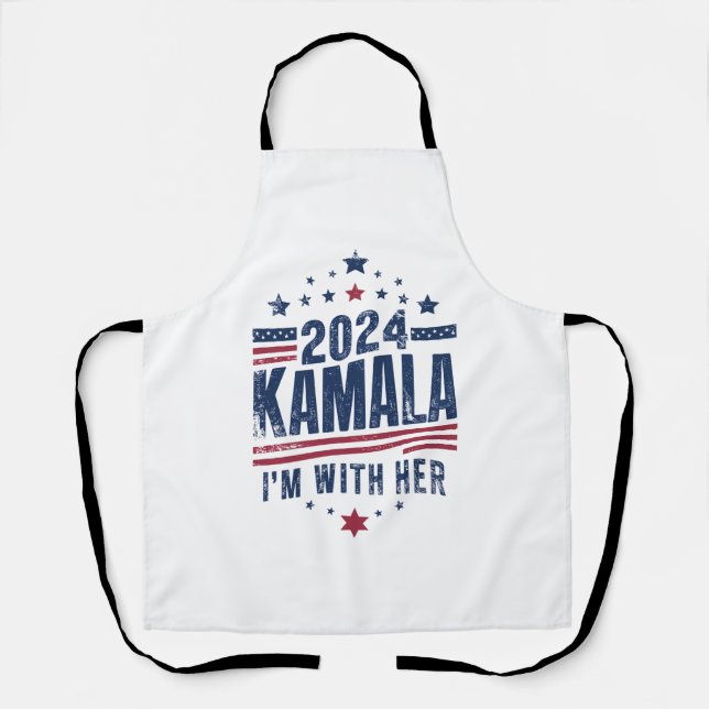 Ich bin mit ihrer Kamala-Abstimmung für 2024 Kamal Schürze (Vorderseite)