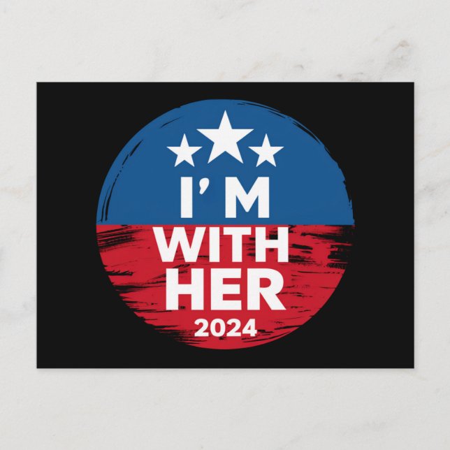 Ich bin mit ihrer Kamala-Abstimmung für den Präsid Postkarte (Vorderseite)