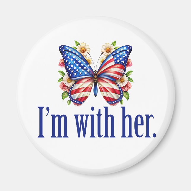 Ich bin mit ihrer Kamala Harris für Präsident Butt Magnet (Vorne)