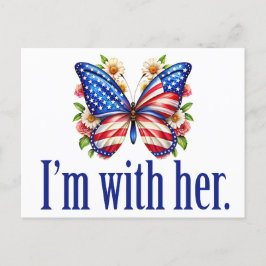 Ich bin mit ihrer Niedlichen Kamala Harris Butterf Postkarte
