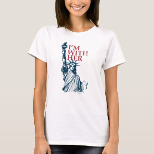 Ich bin mit ihrer Statue des Patrioten der Lady Li T-Shirt