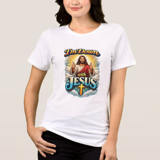 Ich bin mit Jesus – Grafik für mutigen Glauben Tri-Blend Shirt