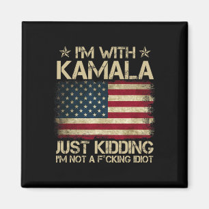 Ich bin mit Kamala, die nicht Idiot Flag Ele Magnet
