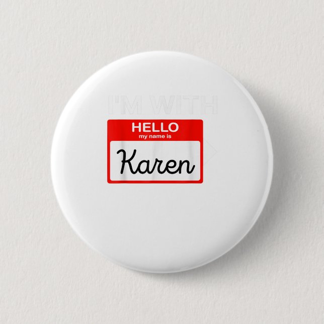 Ich bin mit Karen Halloween 2020 Kostüm F Button (Vorderseite)