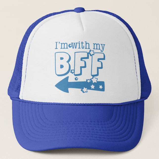 Ich bin mit meiner BESTEN FREUNDIN (verlassen) Truckerkappe (Vorderseite)