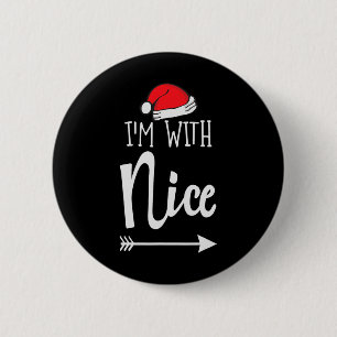 Ich bin mit netten Weihnachten zwei Geschenkkostüm Button