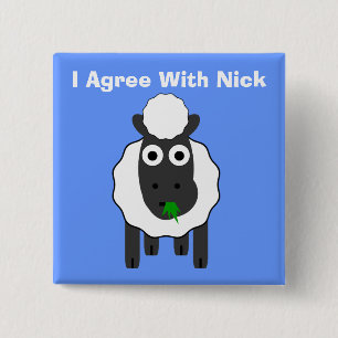 Ich bin mit Nick ~ politischer allgemeiner Wahl Button